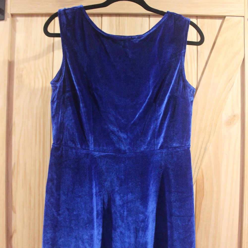 Blue Velvet Mini Dress